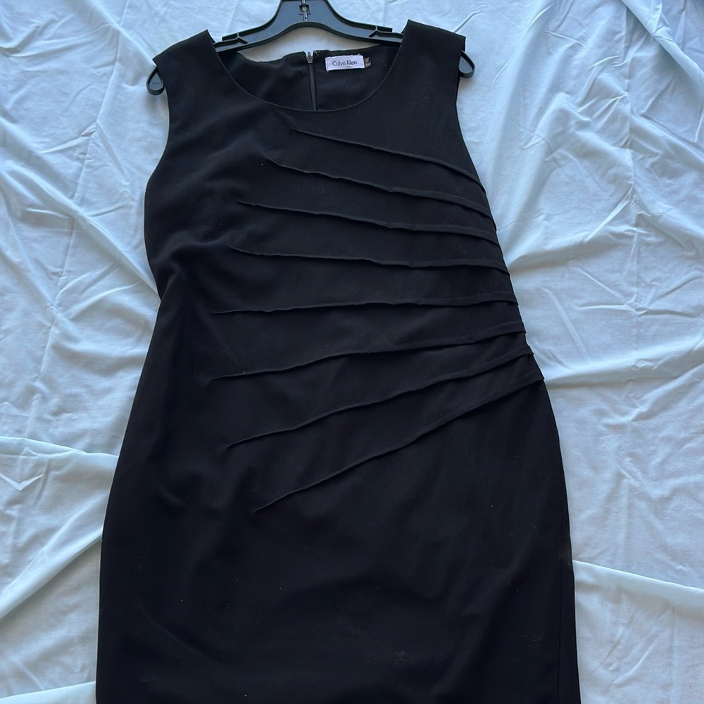Calvin Klein Black Textured Mini Dress